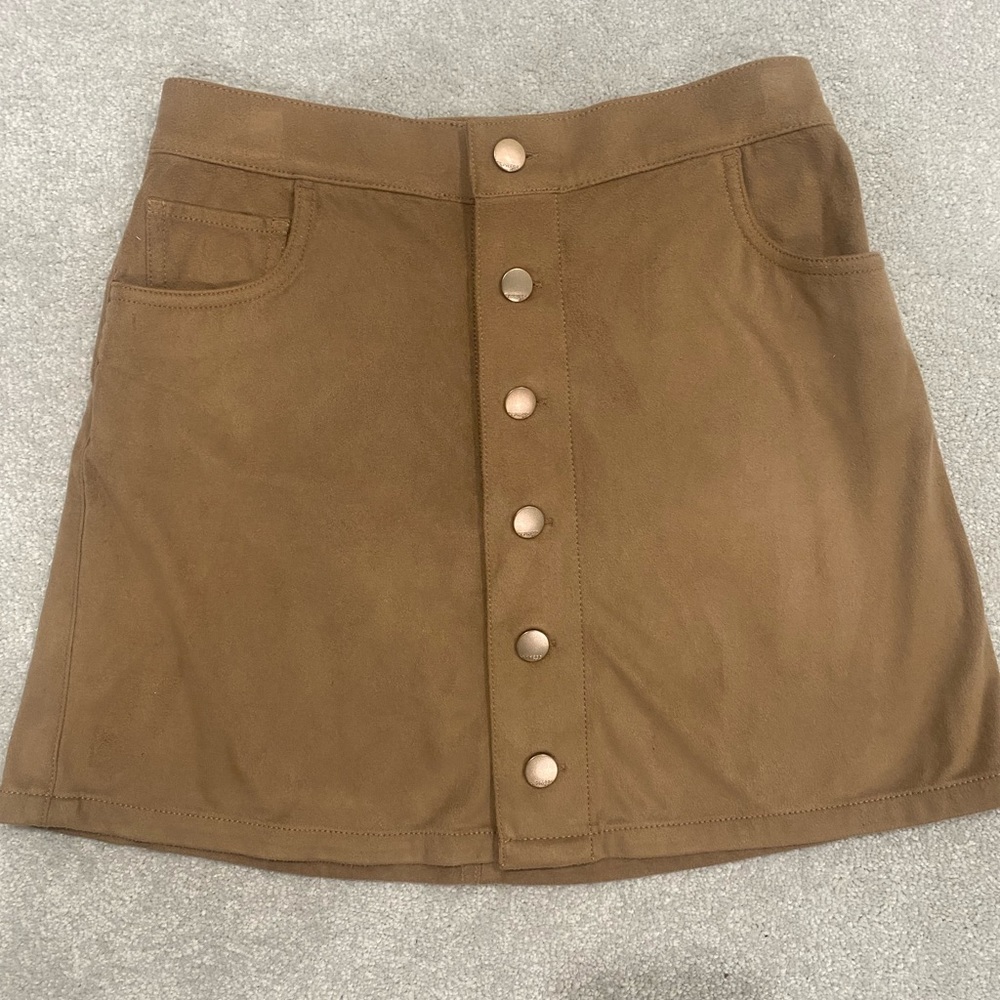 Express suede mini skirt